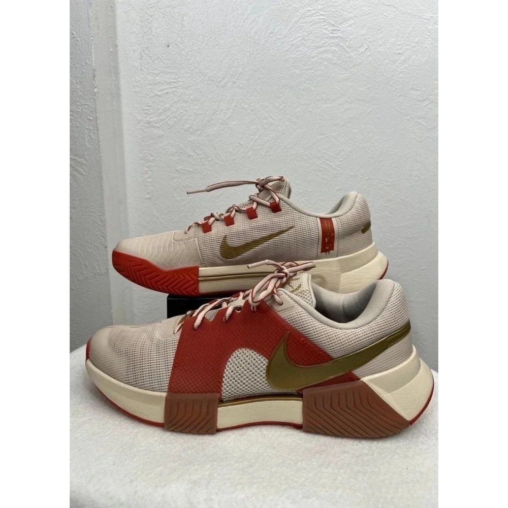 Nike GP Challenge 1 PRM Women's Tennis Shoes Sz 12 Sail Red Gold‎ FQ3164-103